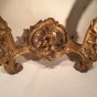 Console dapplique en bois de tilleul doré, Provence époque Louis XV Consoles
