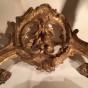 Console dapplique en bois de tilleul doré, Provence époque Louis XV Consoles