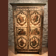 Petite armoire en « Lacca Povera » les quatre saisons, Uzès vers 1730 Armoires