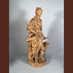 Diane chasseresse, terre cuite, école Française fin 18ème début 19 ème Sculptures