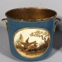 Rare paire de seaux à bouteilles en vernis martin bleu, Paris vers 1770. Divers