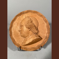 Médaillon en terre cuite, labbé de Bernis 18 ème siècle. Sculptures