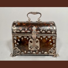 Coffret en écaille de Tortue et argent 18 ème siècle Coffret