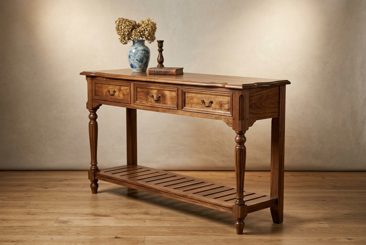 Table console Noyer, Fourques ép Louis XV Consoles
