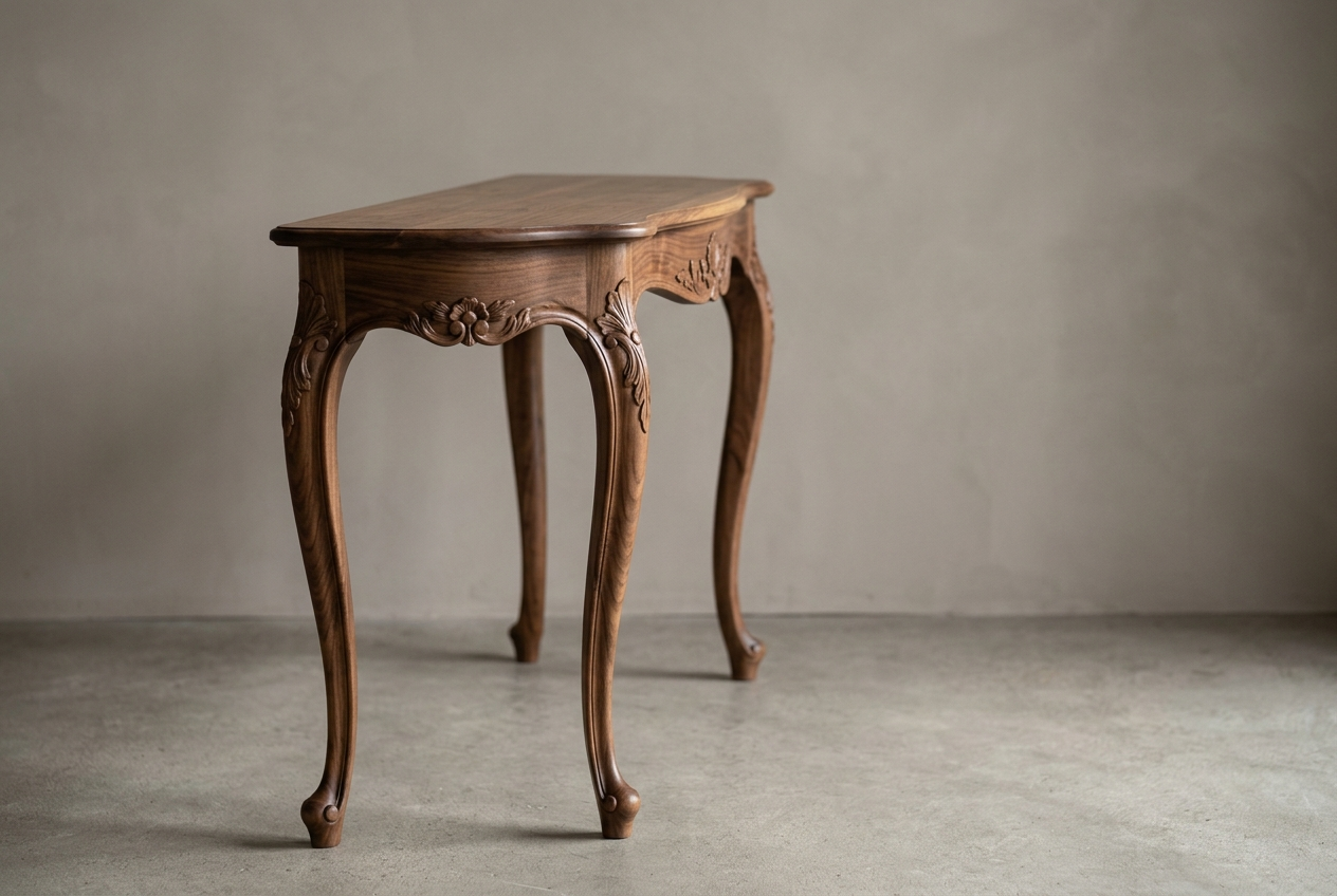 Table console Noyer, Fourques ép Louis XV Consoles