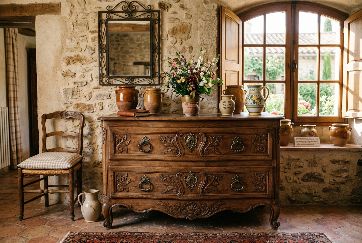 Importante commode en bois de violette estampillée ID vers 1740 Commodes