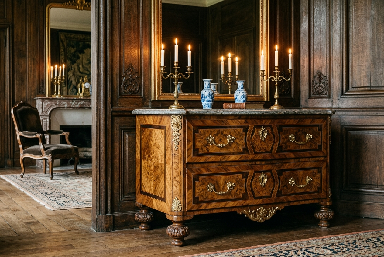 Commode provençale en noyer, Pierre Pillot à Nîmes vers 1770. Commodes